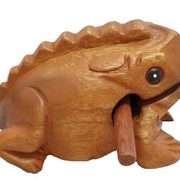 青蛙 手工木雕木魚 (加加大)