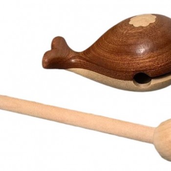 小鯨魚 手工木雕 木魚