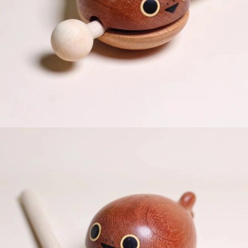 甲魚款 櫸木黑胡桃木 手工木雕 木魚
