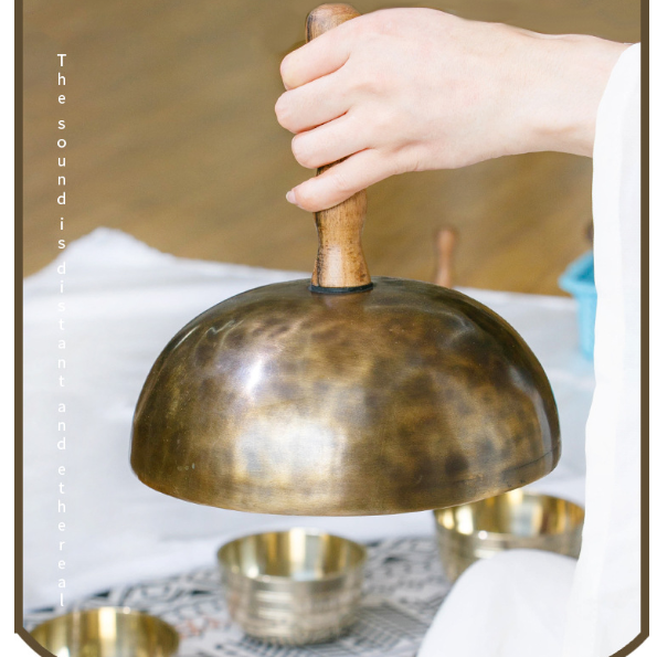20CM 尼泊爾手工 手持頌缽 手柄款頌缽 Singing Bowl