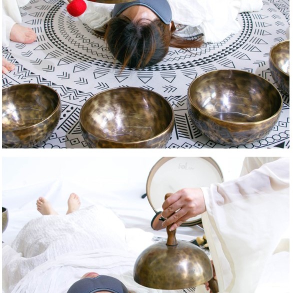 20CM 尼泊爾手工 手持頌缽 手柄款頌缽 Singing Bowl