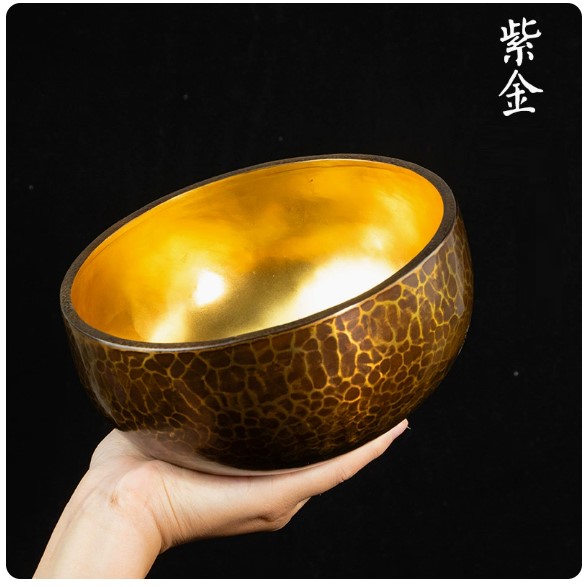 26CM 尼泊爾手工 紫金缽 紫金頌缽 Singing Bowl