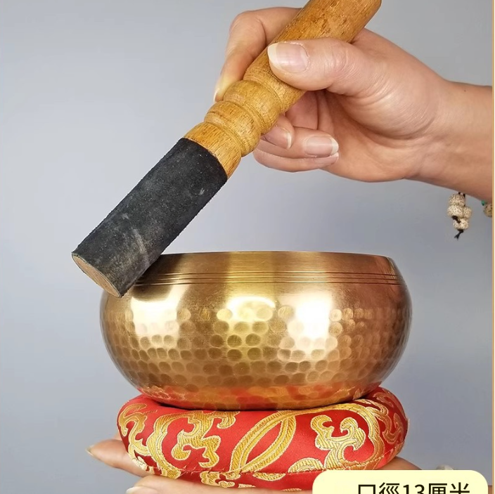 11CM 尼泊爾手工 銅磬 頌缽 黃銅款