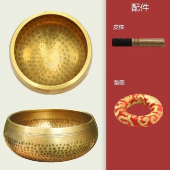 8.5CM 尼泊爾手工 銅磬 頌缽 黃銅款