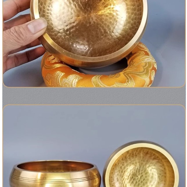 11CM 尼泊爾手工 銅磬 頌缽 黃銅款