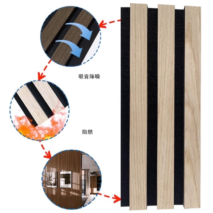 CS-AS600 聚酯纖維 木質格柵板 吸音板 60X60CM