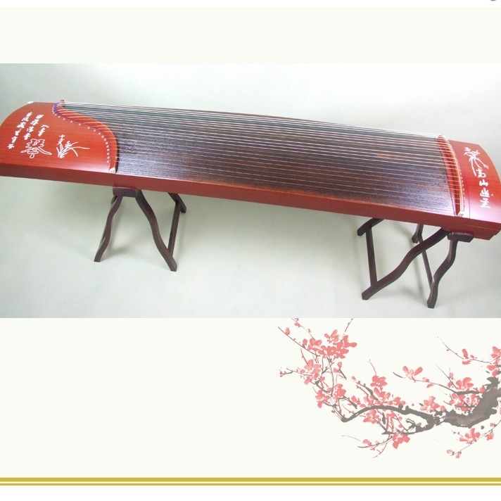 皇韻 高山幽蘭 刻字 小古箏