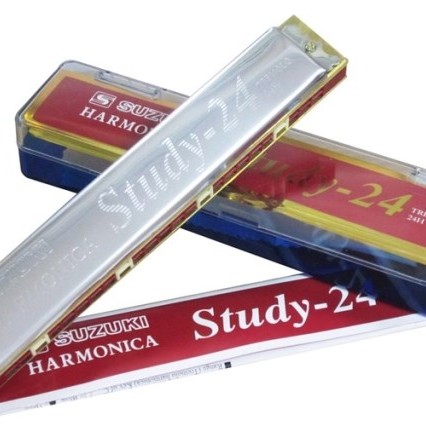 SUZUKI 24 孔高級複音 口琴 Harmonica