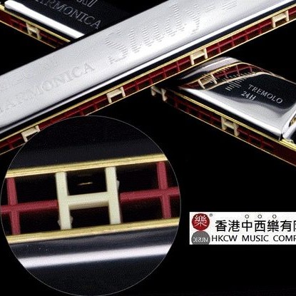 SUZUKI 24 孔高級複音 口琴 Harmonica