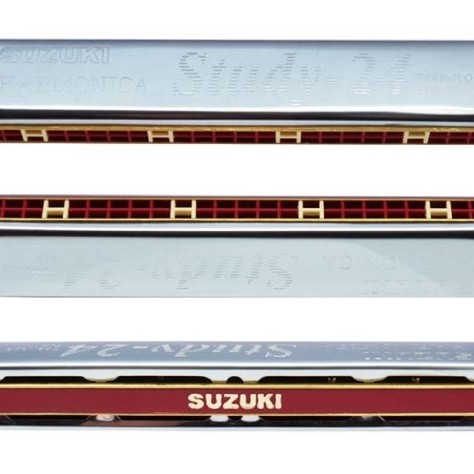 SUZUKI 24 孔高級複音 口琴 Harmonica