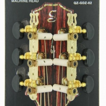 Sqoe QZ-GDZ-02 鍍金黑木紋 古典排準弦扭套裝 MACHINE HEAD