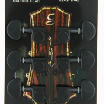 Sqoe QZ-QFB-02 黑色半圓頭全封閉準 弦扭套裝 MACHINE HEAD