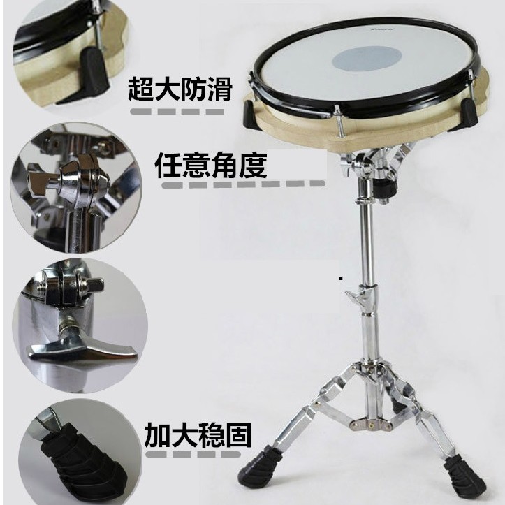 12吋 仿真啞鼓練習鼓墊 連支架 practice pad