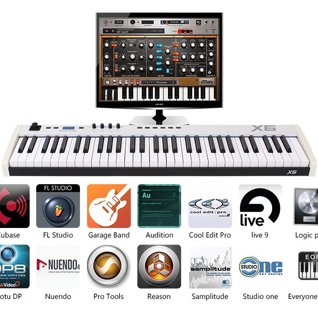 MIDIPLUS X6 61鍵 MIDI KEYBOARD