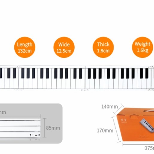 Midiplus foldable piano 88鍵 便攜 折疊充電款手捲琴