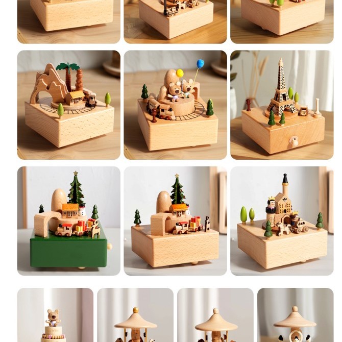 侏羅紀恐龍 木質音樂盒 MUSIC BOX