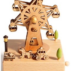 旋轉摩天輪 木質音樂盒 MUSIC BOX