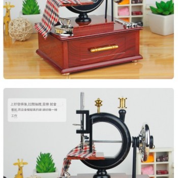 復古桌上型 老式縫紉機 音樂盒 MUSIC BOX