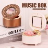 創意 歐式復古 印花小圓盒 音樂盒 MUSIC BOX