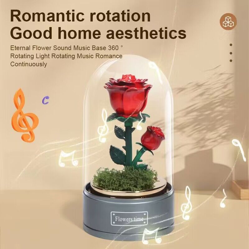 玫瑰花 旋轉音樂盒 MUSIC BOX