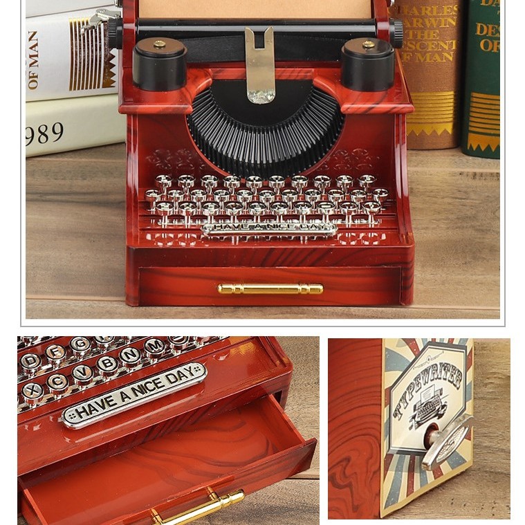 創意 復古打字機 音樂盒 MUSIC BOX