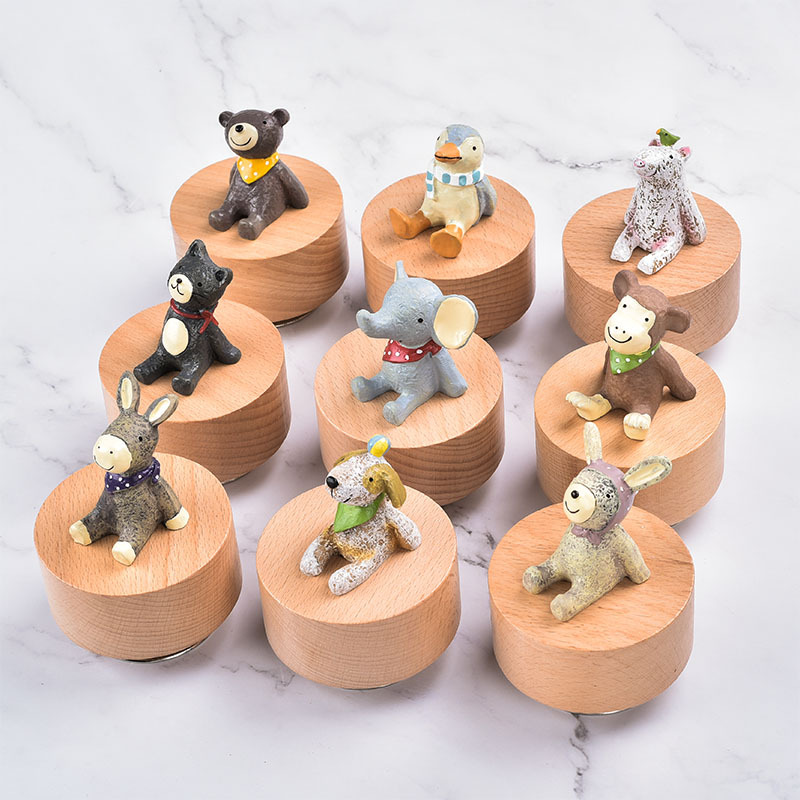 仰望星空 動物 旋轉圓形 音樂盒 MUSIC BOX (單個)