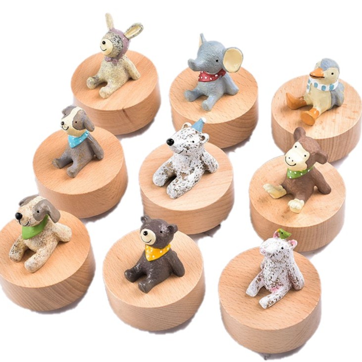 仰望星空 動物 旋轉圓形 音樂盒 MUSIC BOX (一套9個)