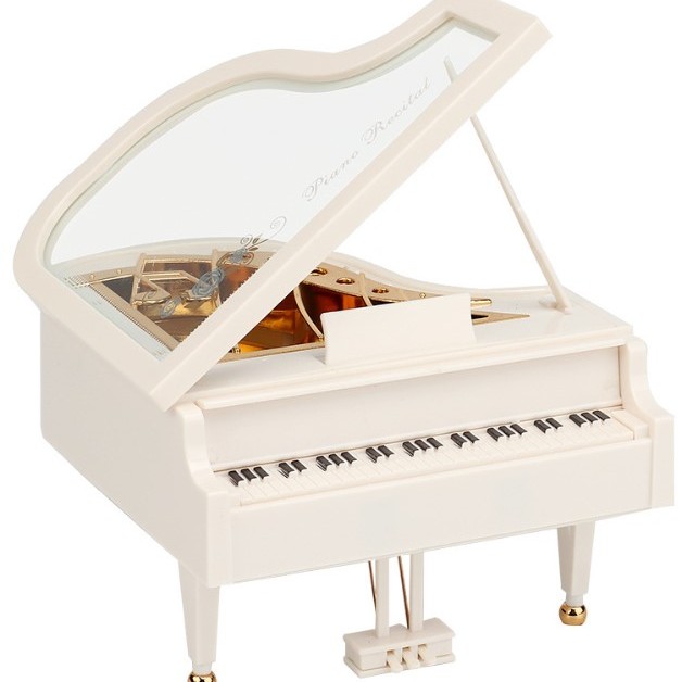 鋼琴 旋轉音樂盒 帶燈光 MUSIC BOX