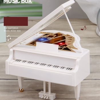 鋼琴 旋轉音樂盒 帶燈光 MUSIC BOX