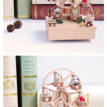 小熊動物摩天輪 木質音樂盒 MUSIC BOX