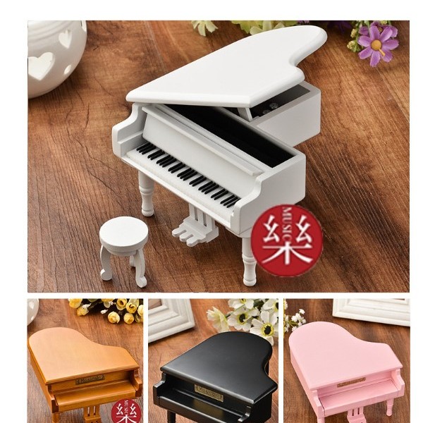 木質 三角鋼琴 音樂盒 MUSIC BOX