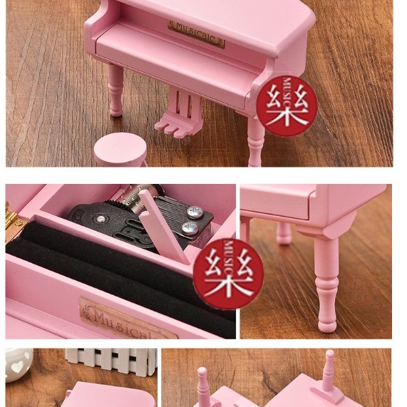 木質 三角鋼琴 音樂盒 MUSIC BOX