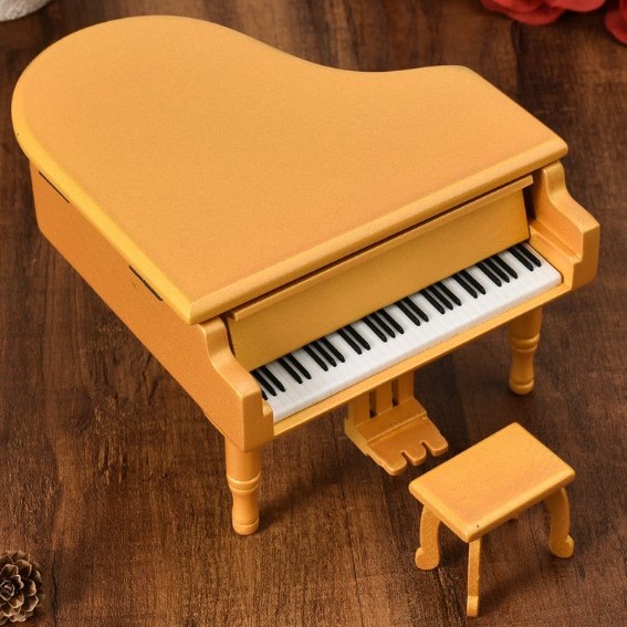 木質 三角鋼琴 音樂盒 MUSIC BOX