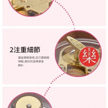 圓形 透明 小音樂盒 MUSIC BOX