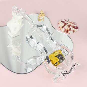 小提琴 透明 音樂盒 MUSIC BOX