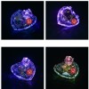 大心型花 透明 帶LED燈 音樂盒 MUSIC BOX