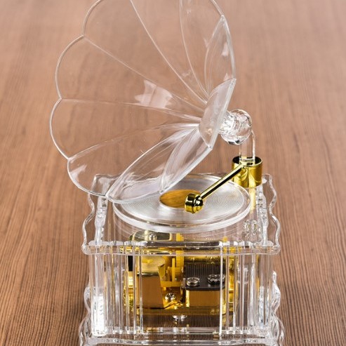 留聲機 透明 音樂盒 MUSIC BOX