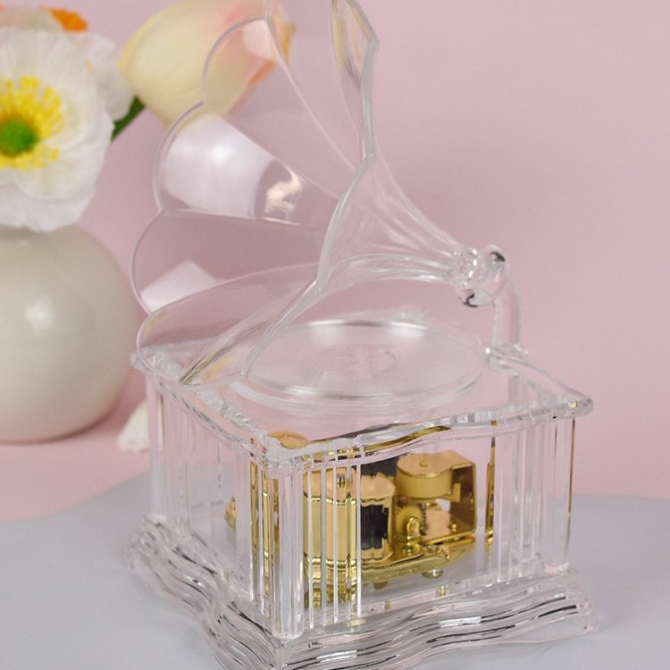 留聲機 透明 音樂盒 MUSIC BOX