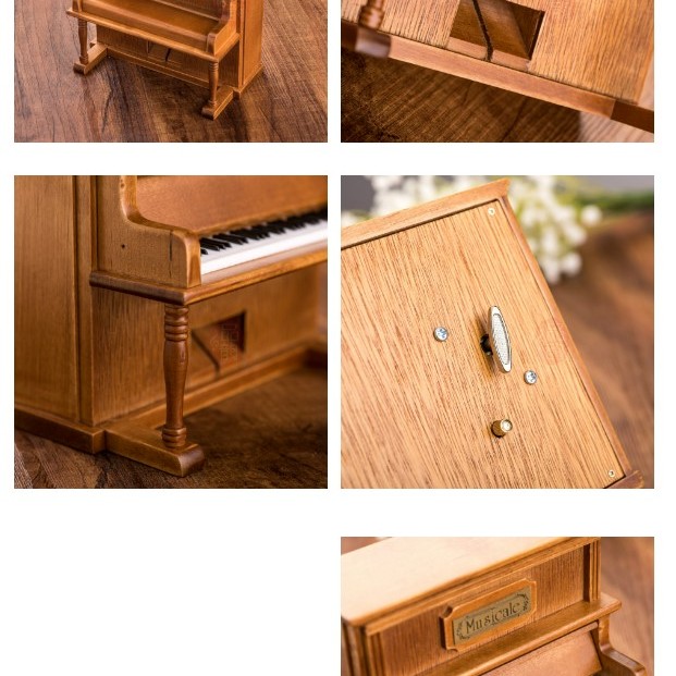 木質 直立式鋼琴 音樂盒 MUSIC BOX