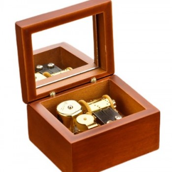 木質 紅色木盒 音樂盒 MUSIC BOX