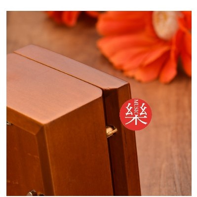 木質 紅色木盒 音樂盒 MUSIC BOX