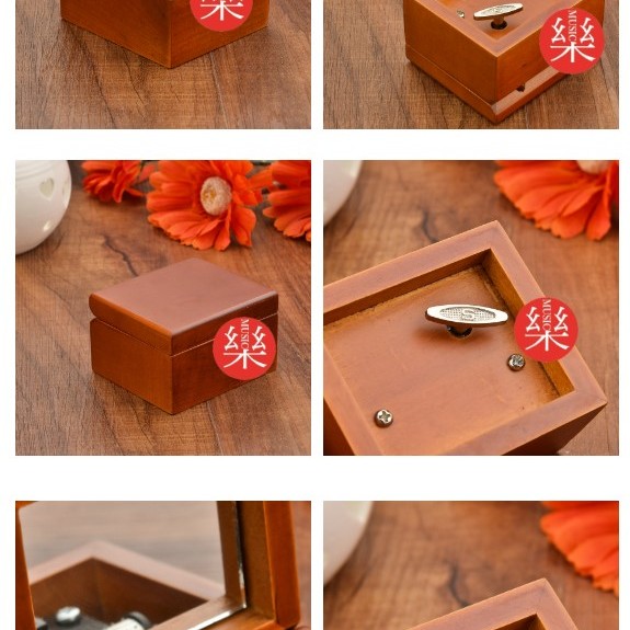 木質 紅色木盒 音樂盒 MUSIC BOX