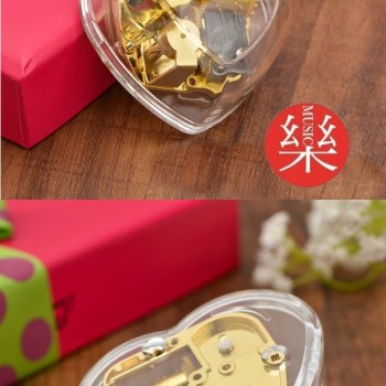 蝴蝶愛心 透明 心型音樂盒 MUSIC BOX