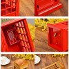 木質 仿真電話亭 音樂盒 MUSIC BOX