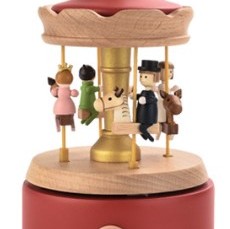 浪漫情人系列  旋轉木馬 木質音樂盒 MUSIC BOX