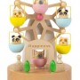彩色動物 旋轉摩天輪 木質音樂盒 MUSIC BOX
