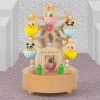 彩色動物 旋轉摩天輪 木質音樂盒 MUSIC BOX