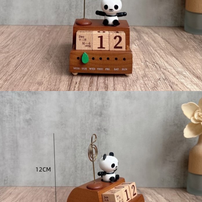 白貓熊日曆 音樂盒 木質音樂盒 MUSIC BOX