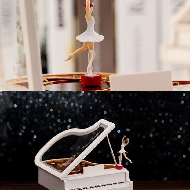 鋼琴 旋轉音樂盒 旋轉跳舞 小款 MUSIC BOX