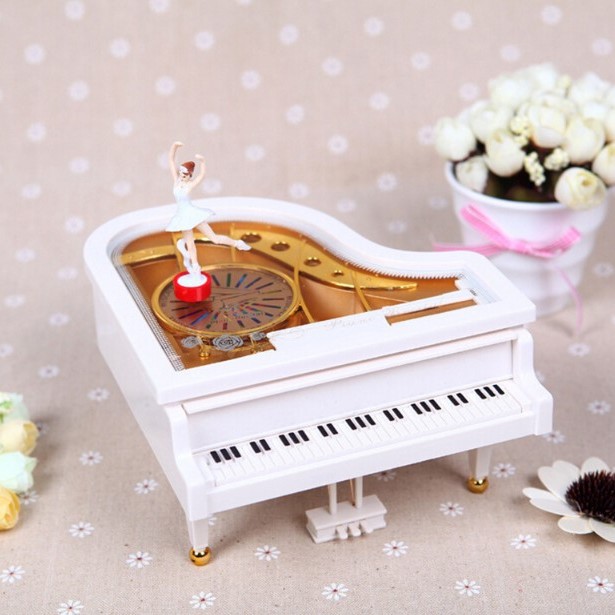 鋼琴 旋轉音樂盒 旋轉跳舞 小款 MUSIC BOX